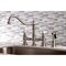 Kingston Brass KS3278PXBS Restoration 8" Bridge Kitchen Faucet W/Sprayer, Brushed Nkl KS3278PXBS - alternate 5